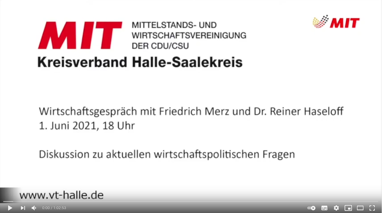 Wirtschaftsgespräch mit Friedrich Merz und Dr. Reiner Haseloff