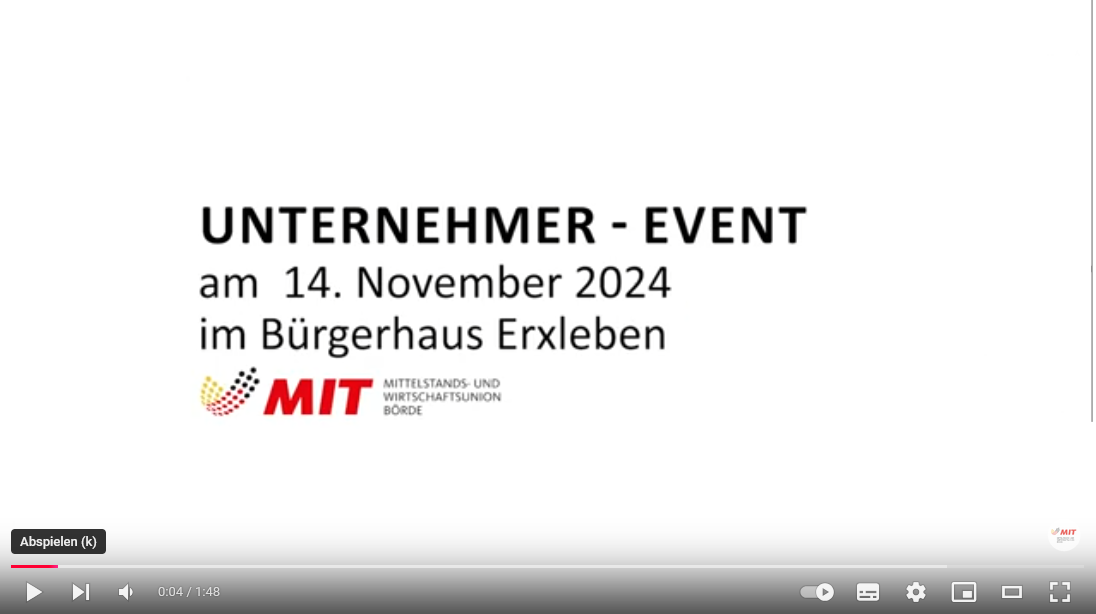 Video vom Unternehmer Event in Erxleben